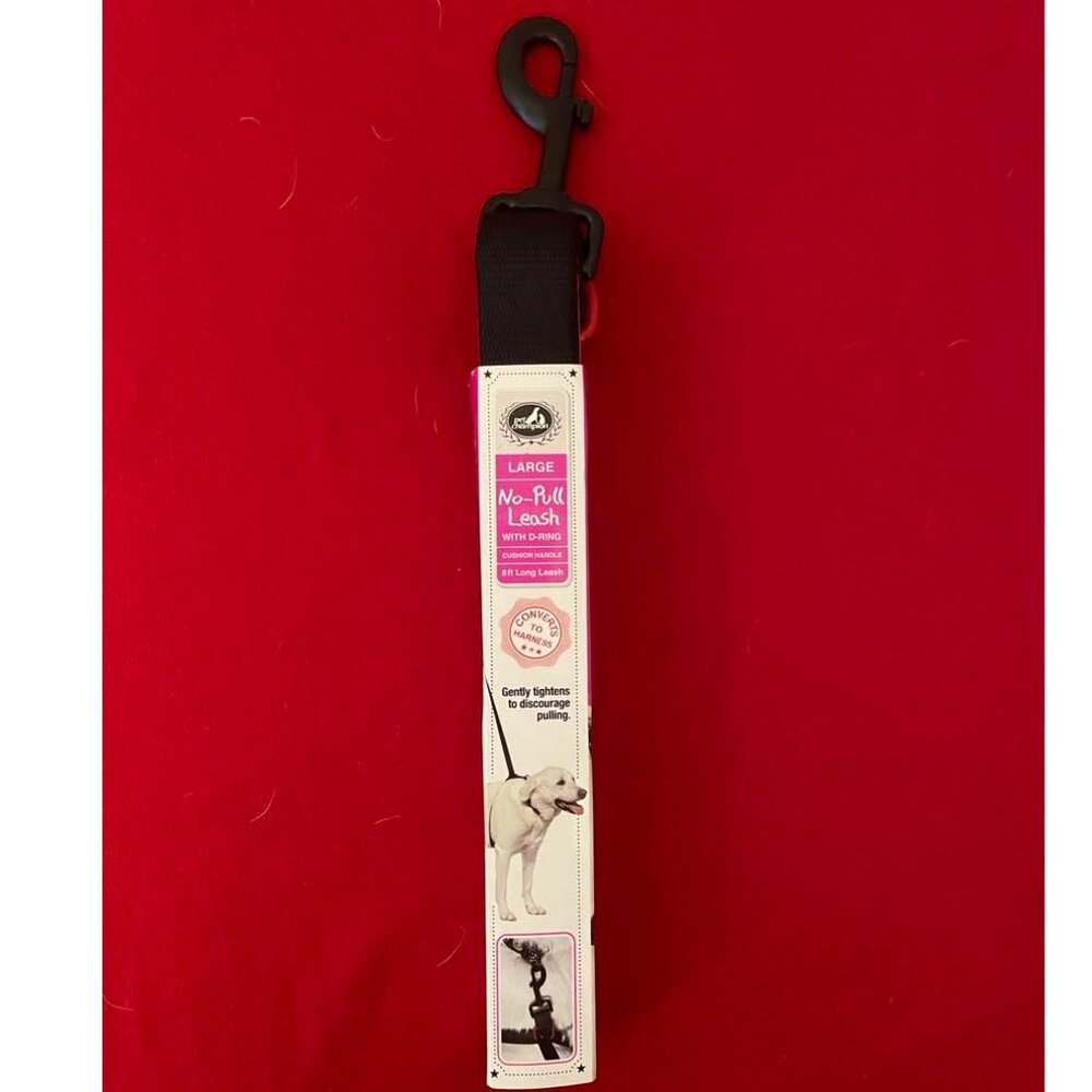 Dog Leash: 8-foot, Converts to Harness, Black